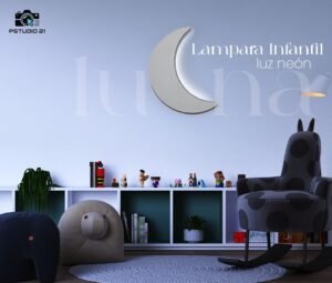 Lampara De Luz Neón Luna