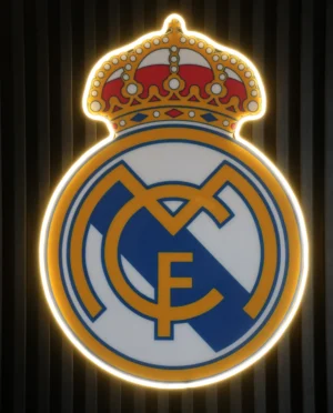 Logotipos con resina epóxica y luz neón flex